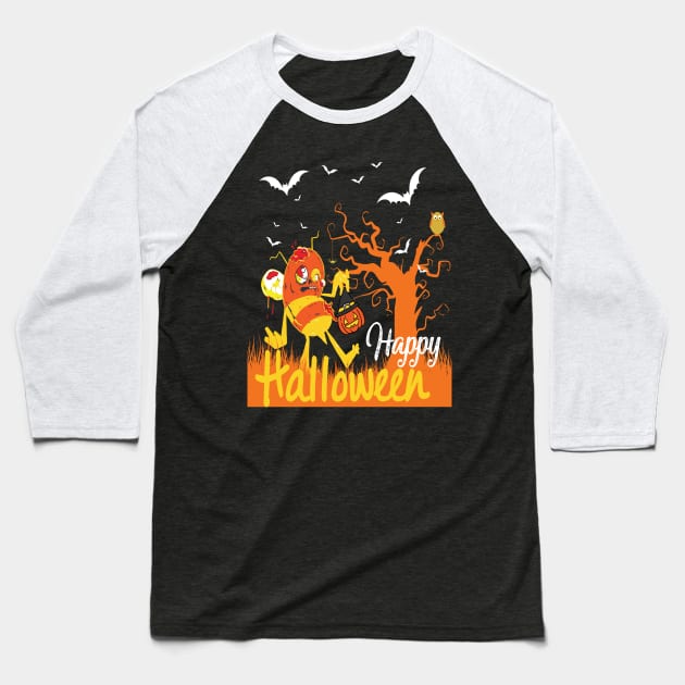 happy halloween monster bee Baseball T-Shirt by Lin-Eve